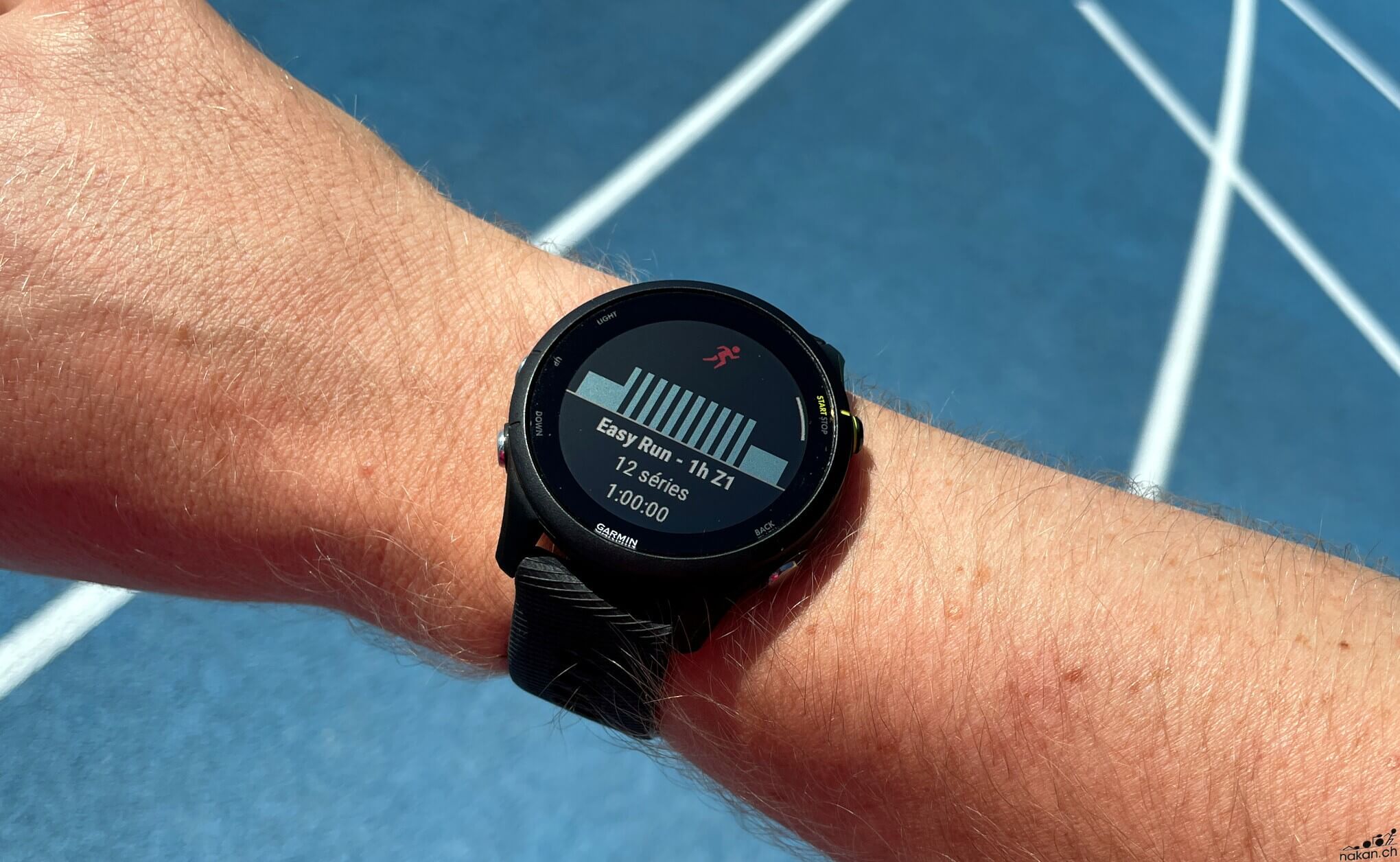 Pour Garmin Forerunner 255 / 745 22mm Bracelet de montre réglable en nylon  Band Sport Trail Loop